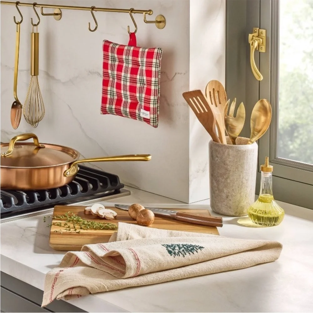 Flour Sack Towel Embroidered Tree Red - Hearth & Hand™ with Magnolia